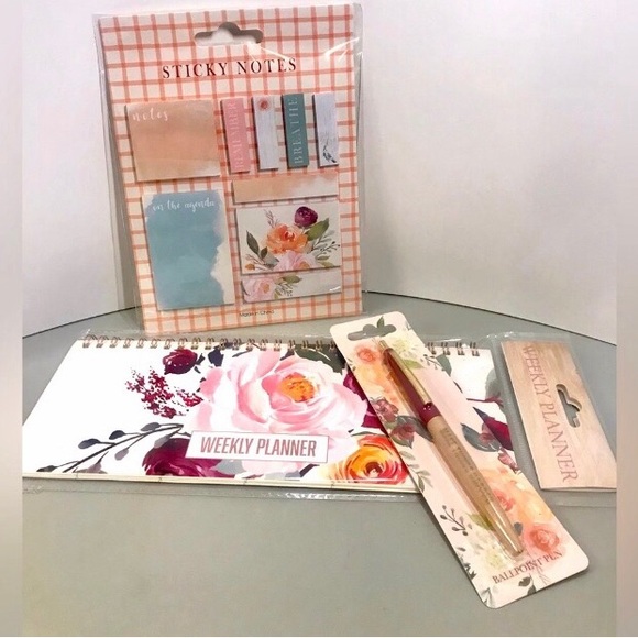 💐3Pcs Flower Design -Make Things Happen Note Set NWT - Picture 2 of 10